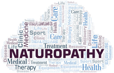 Obraz premium Naturopathy word cloud. Wordcloud made with text only.