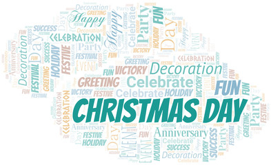Fototapeta premium Christmas Day Word Cloud. Wordcloud Made With Text.