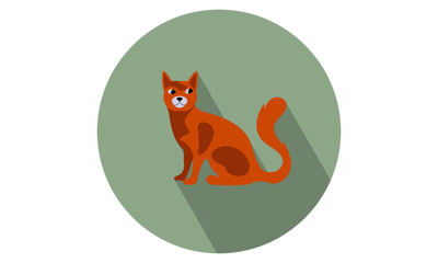 Brown Cat vector Illustration