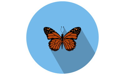 Butterfly vector illustration flat icon