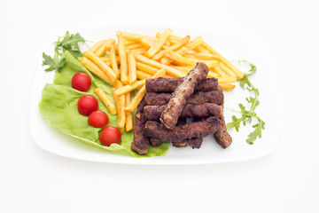 Cevapi and french fries