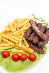 Cevapi and french fries