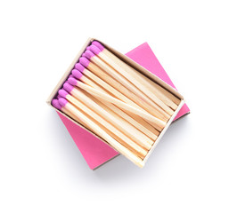 Obraz premium Boxes with matches on white background