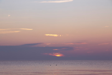 Naklejka na ściany i meble sunset over the baltic sea