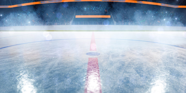 Hockey ice rink sport arena empty field