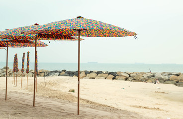Colorful of umbrella on the beach