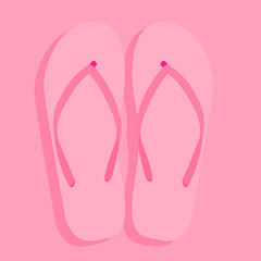 summer icon with flip flops, slippers