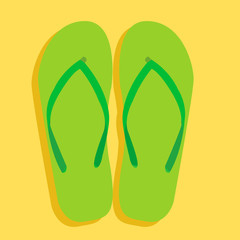 summer icon with flip flops, slippers