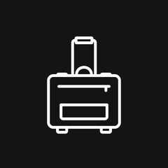Travel bag icon vector sign symbol for design