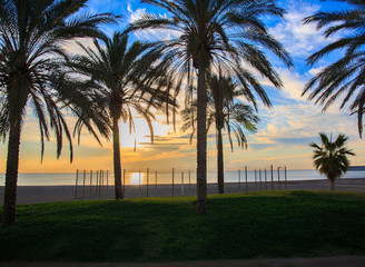 Obraz na płótnie Canvas Malaga Beach Costa del Sol Spain