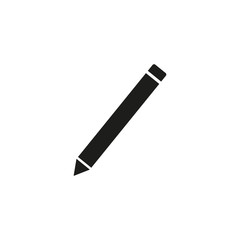 Pencil flat icon. Single high quality outline symbol of graduation for web design or mobile app. Thin line signs of education for design logo, visit card,