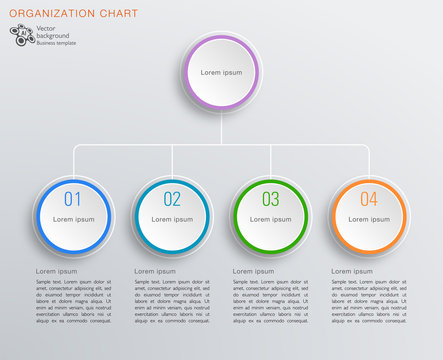 Organization chart, Vector graphics.