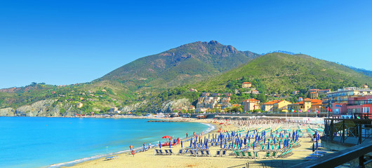 Beach in Levanto,Liguria,Italy