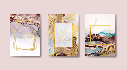  background texture luxury liquid marble and gold. for business cards, flyers, flyer, banner, website, paper printing. trend vector