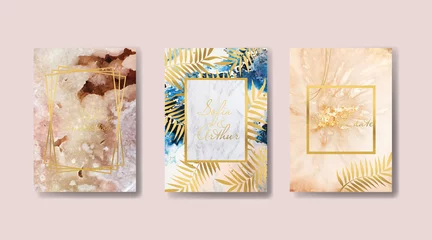 Foto op Plexiglas  background texture luxury liquid marble and gold. for business cards, flyers, flyer, banner, website, paper printing. trend vector © chikovnaya