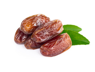 Date palm isolated on white blackground, Food healthy concept
