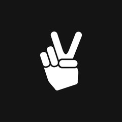 Fototapeta premium Victory icon vector sign symbol for design