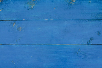 Blue wooden grunge background, old timber planks vintage backdrop