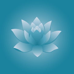 Flower lotus for decoration. Vector illustration.