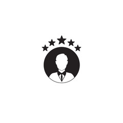 Fototapeta premium Rating vector icon isolated on white