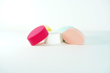 Make-up sponge isolation on white background