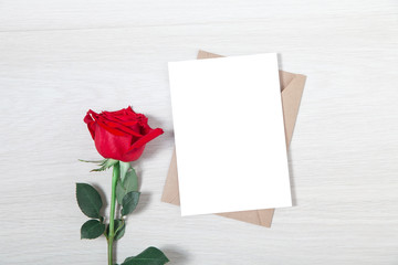 Obraz na płótnie Canvas Invitation template - classic wedding invitation with rose flower