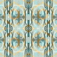 Seamless ornamental liqud colorful pattern