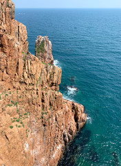 Russia, Vladivostok. Beautiful island of Shkot in sunny weather