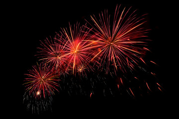 Fototapeta premium fireworks on black background