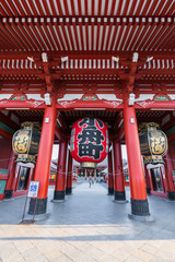 hozomon entrance gate to sensoji temple at Tokyo, Japan