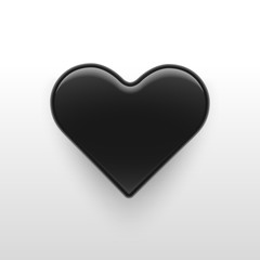 Black glossy heart