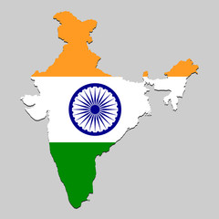 Map with national flag