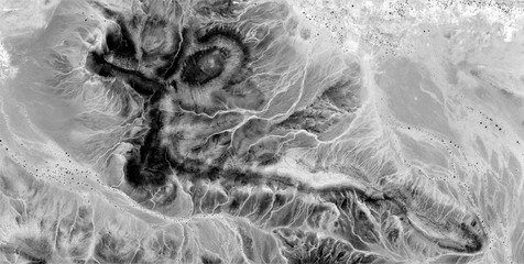 abstract naturalism, Black and white photo, abstract photography of landscapes of the deserts of...