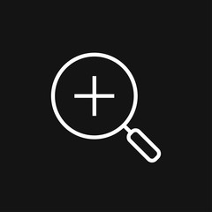 Obraz premium Zoom icon vector sign symbol for design