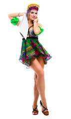  dancer performing russian traditional folk dance