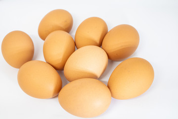 eggs isolated on white background
