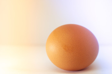 egg on white background with light effect