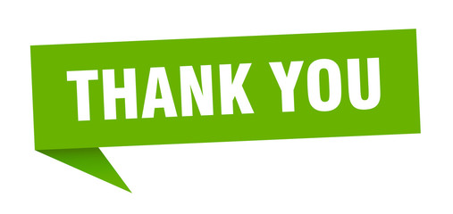 thank you 3d speech bubble sign