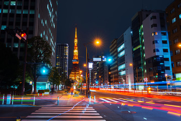 city life and traffic in Tokyo, Japan