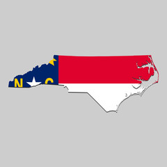 Map with national flag. Vector Illustration