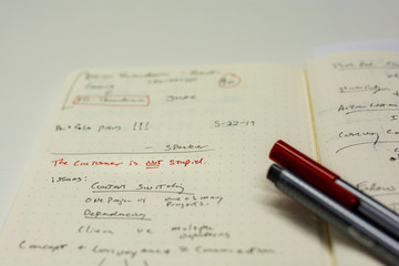 Changing the philosophy that the customer is not stupid in red to show emphisis.