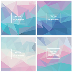 Fototapeta premium Abstract triangle vector backgrounds. Elements for your website or presentation. Triangular poly illustration design