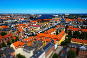 Fototapeta na wymiar View of Copenhagen from above