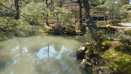 Lake in Japan temple