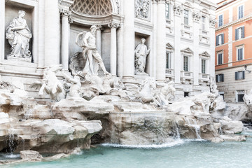 Fototapeta na wymiar Trevi Fountain, Italian: Fontana di Trevi, Rome, Italy.