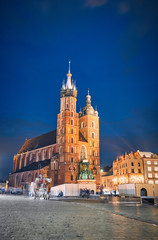 Naklejka premium St. Mary's Basilica. Krakow, Poland.