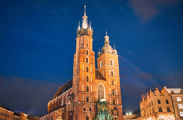 Fototapeta na wymiar St. Mary's Basilica. Krakow, Poland.