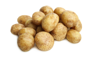 Many young boiled potatoes