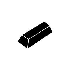 flat ingot icon. vector illustration
