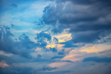 Blue Clouds Sunset time
